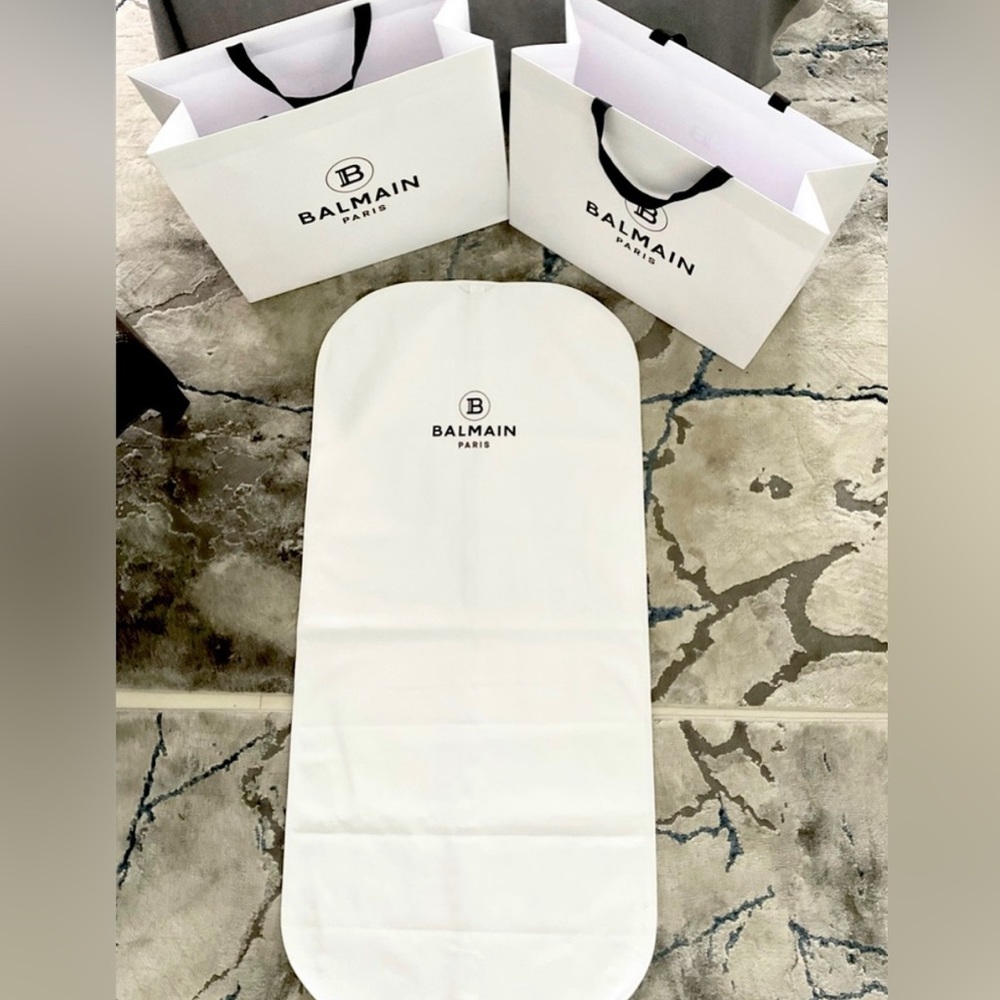 🔥BALMAIN 2 GIANT BAGS & LARGE GARMENT BAG 100% REAL